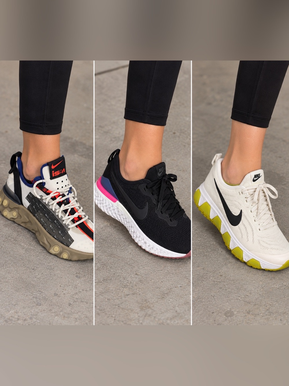 Nike Kids Sneakers - White, Black, and Pink
